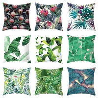 colorful floral plant cushion cover vintage pillowcase flower printed chair seat polyester cotton home decorative throw pillow