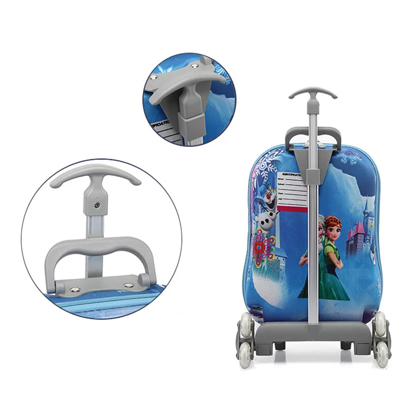 Чехол на колесиках для мальчиков сумка 3D Дорожный чемодан детей тележка чехол