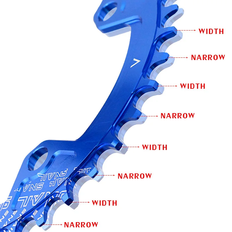 SNAIL 7075 T6 MTB Bike Circle шатунная пластина 104BCD Crank Round 38T 40T 42T Chainwheel Bike|bike chainring|narrow widenarrow wide