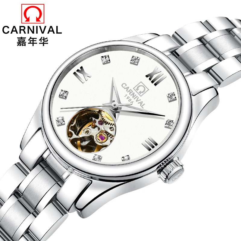 Luxury Brand Carnival Women Watches ladies Automatic Mechanical Watch Women Sapphire Waterproof relogio feminino Clock C8789L-2