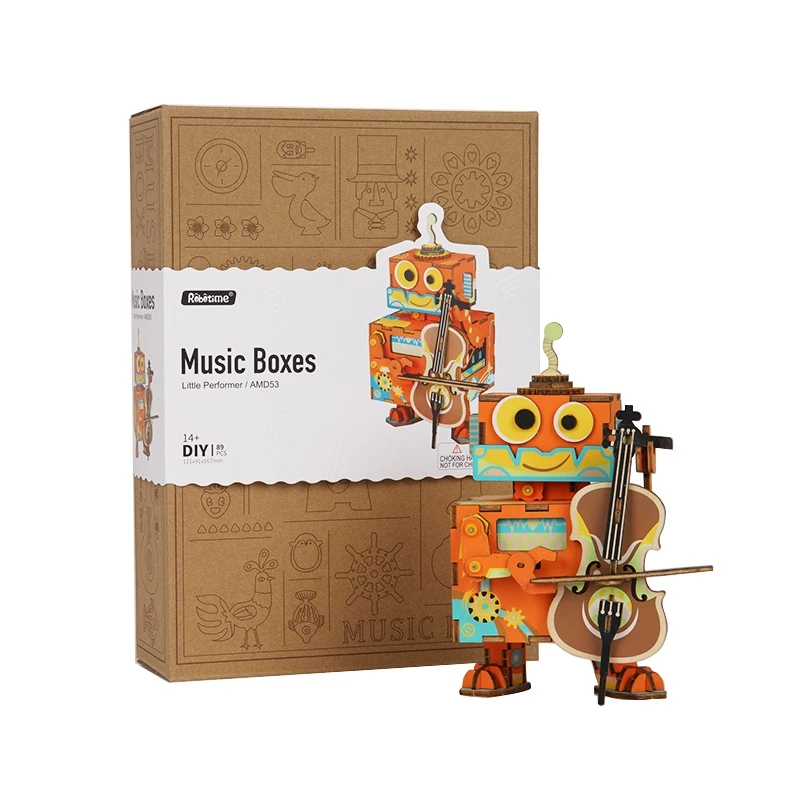 Robotime Новое поступление DIY 3D Kitty балет деревянная головоломка сборная игра