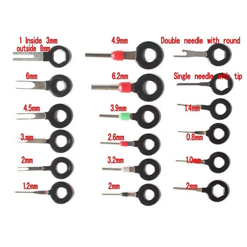 

18PCS Car Wire Terminal Removal Tool Wiring connector Pin Extractor Puller Tools