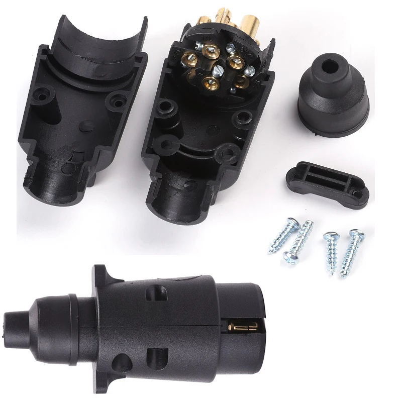 AOHEWEI 1 pc 7 Pin Trailer Plastic Plug and Truck Socket 12V Way Standard European Car Connector | Автомобили и мотоциклы