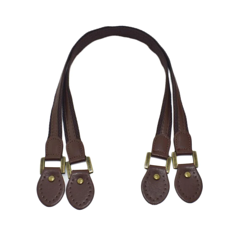 

2pcs Leather Bag Handles Leather Fabric Shoulder Bag Strap Handbag Belt Durable Handle for Girls Handbag Accessories 60cm Brown