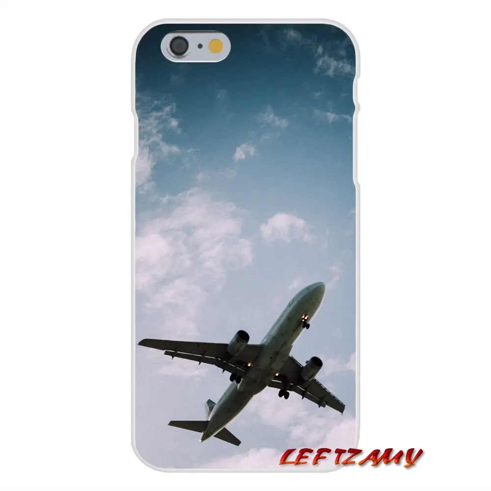 Прозрачный мягкий чехол для iPhone X XR XS MAX 4 4S 5 5S 5C SE 6 6S 7 8 Plus ipod touch Pink aircraft sky cloud