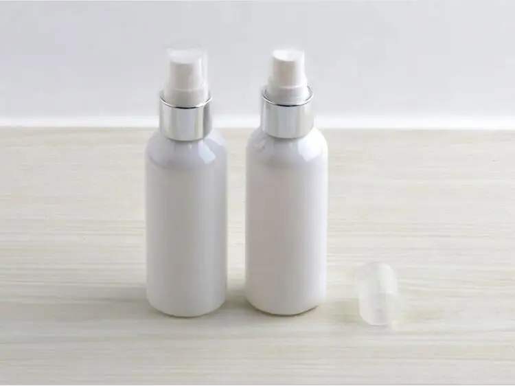 

80ml Round Shoulder White Aluminum Spray Bottle Pure Dew Spray Bottle 20PCS/LOT