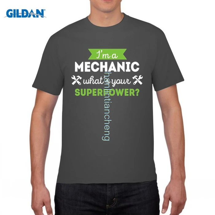GILDAN DIY стильные мужские футболки s Мужская футболка механика суперсила 100% хлопок