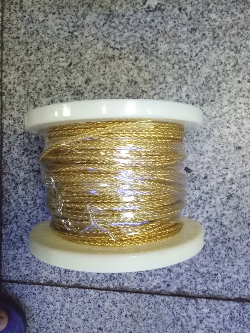1 Катушка Золотой 50 м DIY 8-ядерный наушник аудио обновленный кабель для наушников