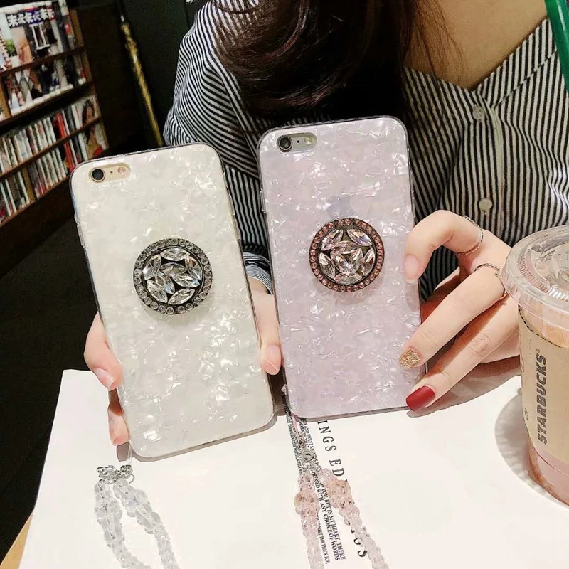 Casyva Fashion Explosion Phone Case for Samsung S7 edge S8 S9 S10 PLUS J7 J5 PRIME NOTE 8 9 Shell pattern lanyard Back Cover |