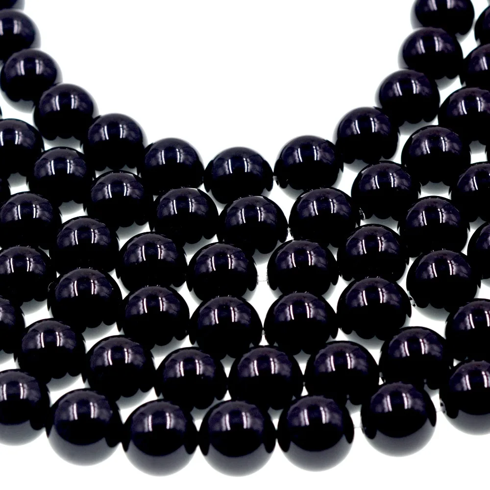 

Бесплатная доставка, бусины из натурального камня 12 мм, круглые черные Ониксовые бусины для самостоятельного изготовления ожерелий, брасле...