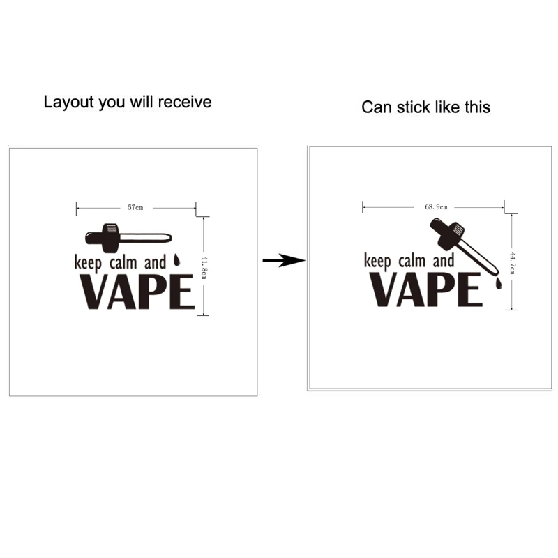 GB509 Keep Calm and Vape мультфильм наклейки на стену для детей номеров домашний Декор