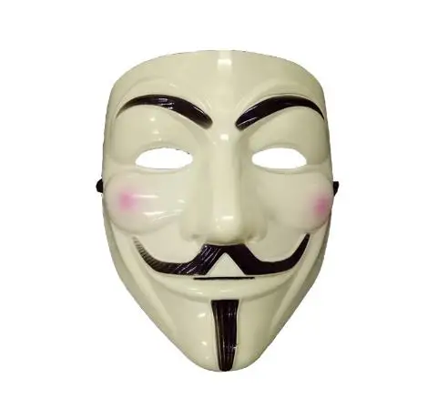 Entertainment V-shaped mask Movie theme V-mask - V stranger yellow white face | Тематическая одежда и униформа