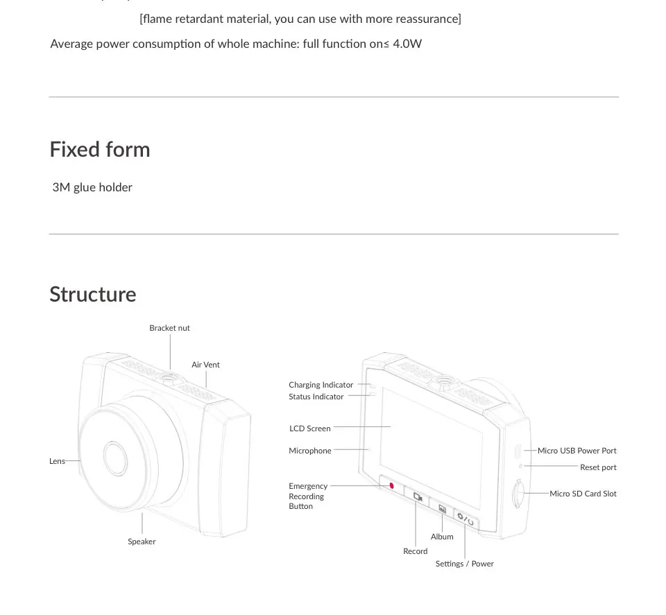 YI Ultra Dash camera Card, черный, Разрешение 2,7 K, A17 A7, двухъядерный чип, голосовое управление, светильник, сенсор, широкоэкранный 2,7 дюйма