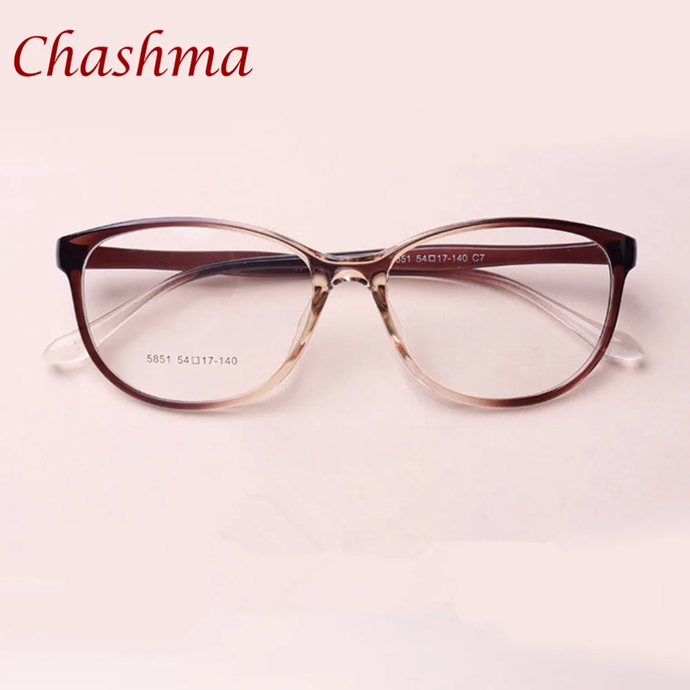 

Chashma Brand TR 90 Cat Eyes Black Brown Eyeglasses Fresh Myopia Spectacle Student Fashion Prescription Glasses Frame Women