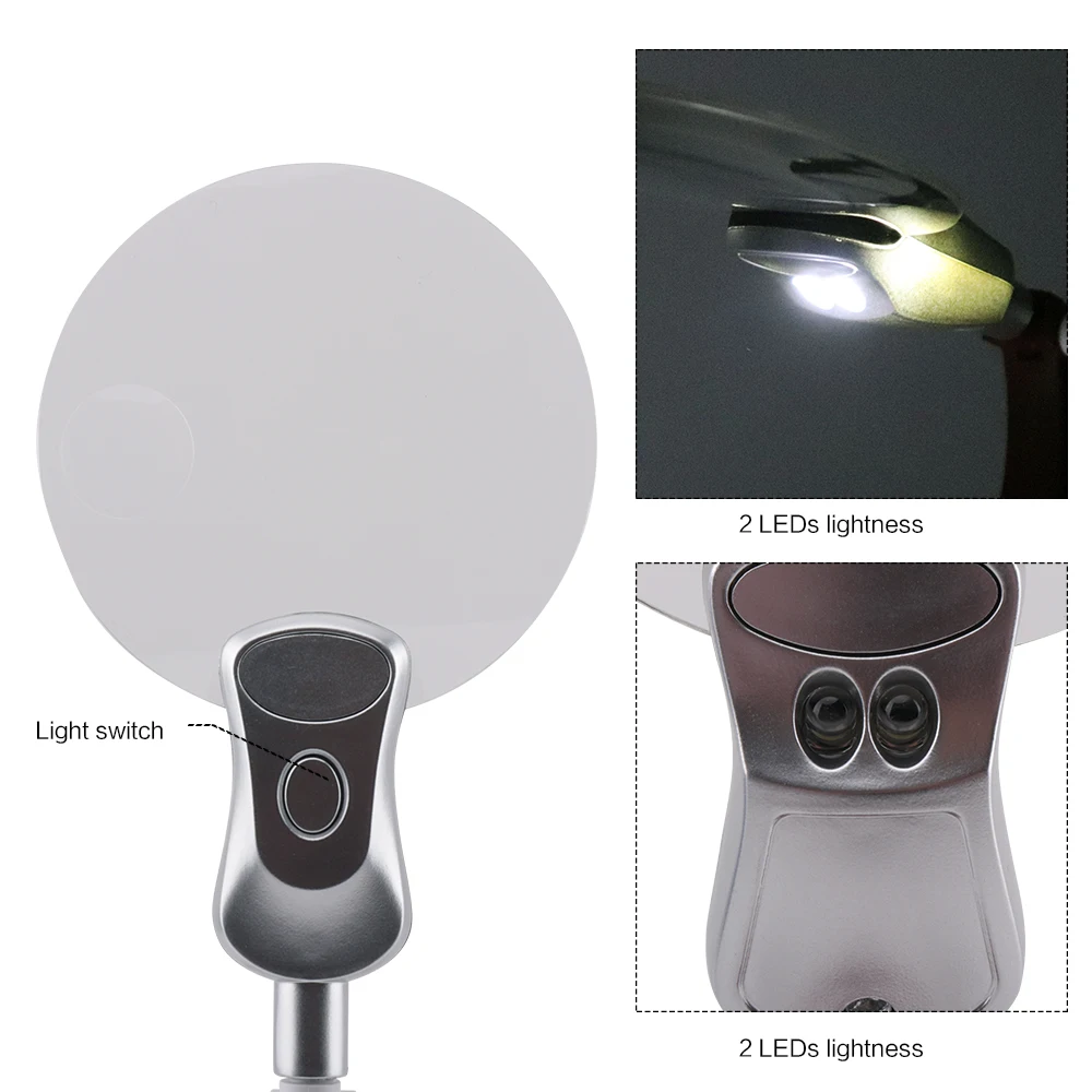 WSFS Multi functional Welding LED Magnifier 3X/4.5X Magnifying Glass Alligator Clip Holder Clamp Helping Hand Repair Tool|Лупы| |