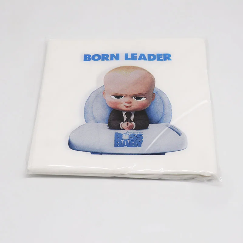 20 шт./упак. Baby Boss тема одноразовые салфетки Baby Boss одноразовая посуда baby shower вечерние принадлежности