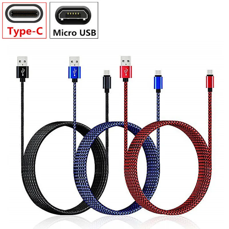 Зарядный кабель Micro USB и Type C для ZTE Blade A510 A512 A610 GF3 L3 L5 L6 L110 S6 X3 X5 X7 X9 Nubia Z9 Max Z11 провод