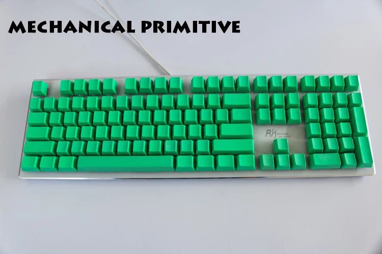 Толстая Зеленая пустая клавиатура PBT MP 108 Keys высокая износостойкость OEM профиль