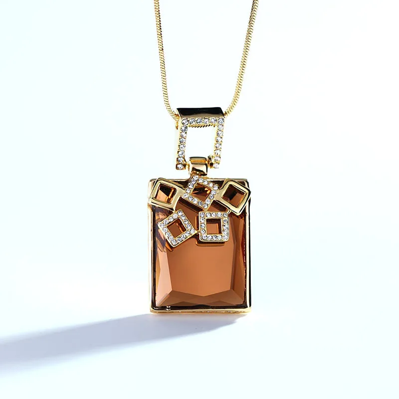 2016 Горячей продажи свитер цепи кристалл кулон ювелирных изделий и оптовая