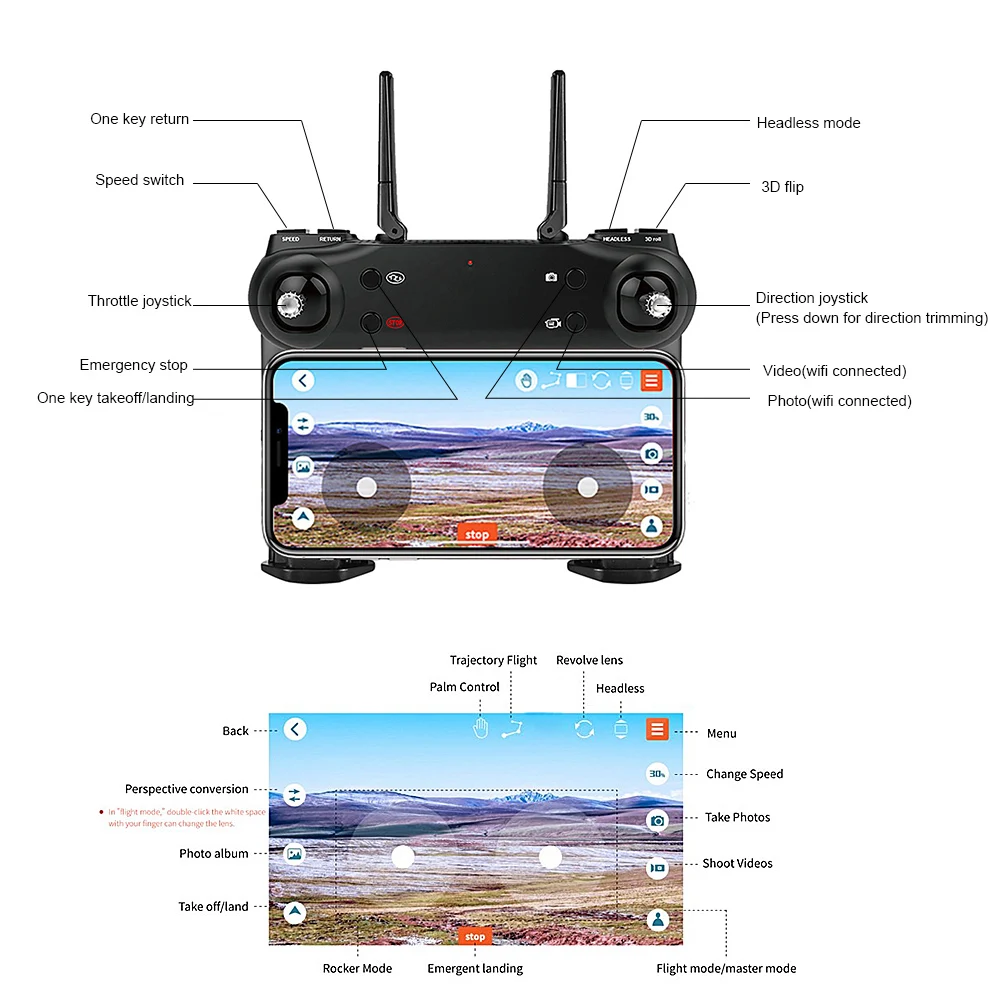 GoolRC SG700 D усовершенствованный складной Радиоуправляемый Дрон WIFI FPV 4K двойная