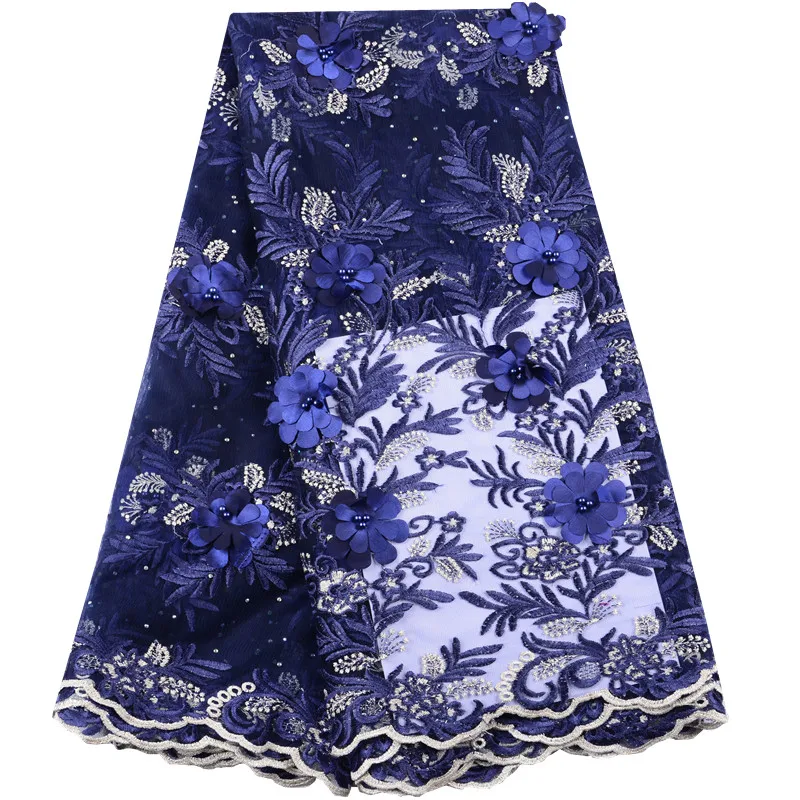 

High Quality African 3D Lace Fabric With Flowers Nigerian Laces Fabrics Hot Selling French Tulle Lace Fabric For Women 1473B