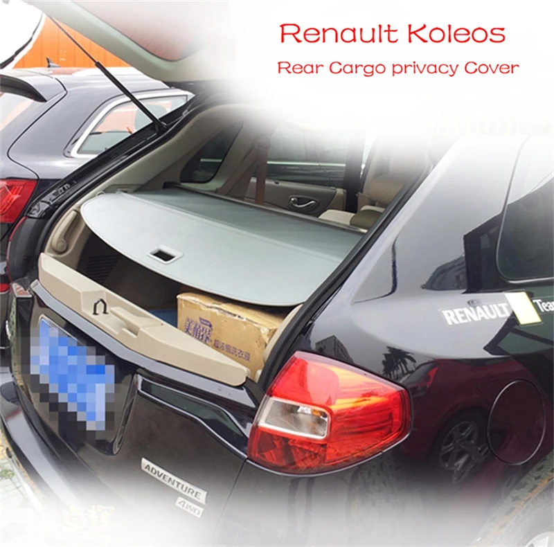 Задняя крышка груза для Renault Koleos 2009 2010 2011 2012 2013 2014 2015 защитный экран багажника