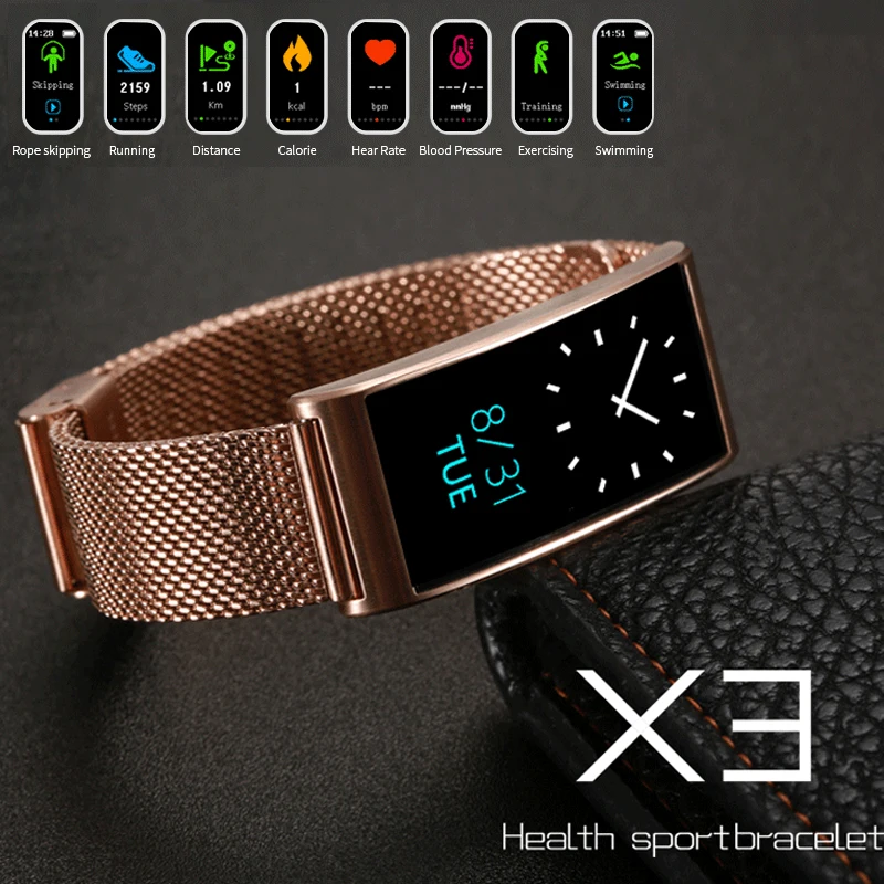 Новый Умный спортивный браслет Bluetooth часы Для женщин X3 наручные мужчин