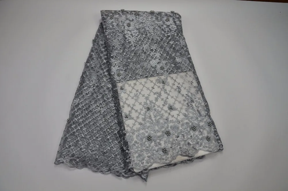 High quality nigerian lace fabric french beaded african net wholesale for party dresses 5yard/lot PN37805 | Дом и сад