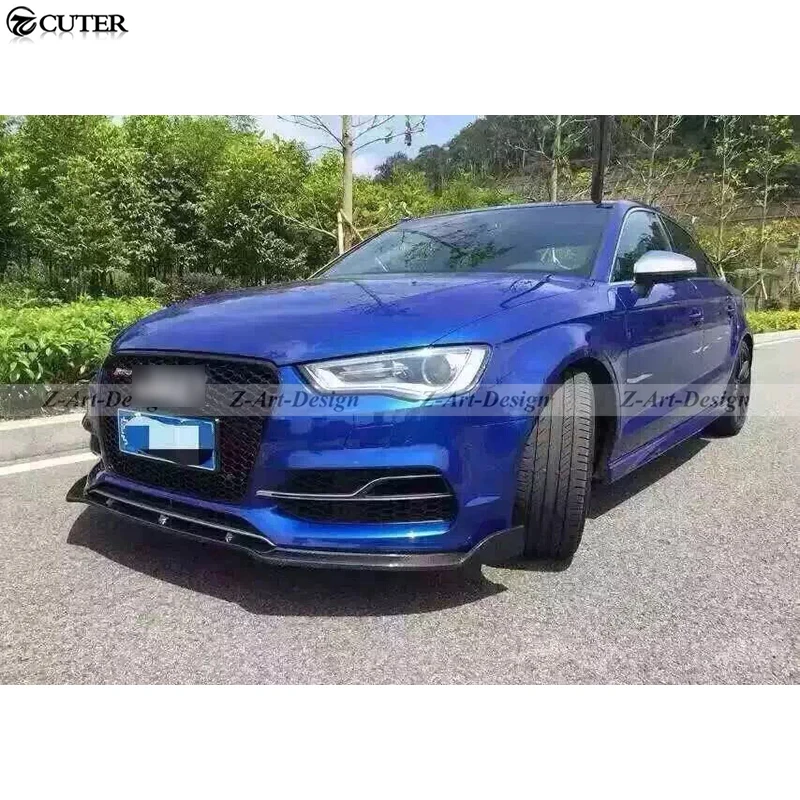 Задняя губа S3 из углеродного волокна + передняя Боковая юбка для Audi 2014 UP Body Kits|skirt