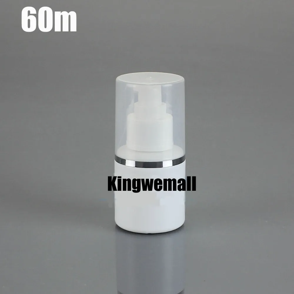 

White 60ML Lotion Pump Bottle,Empty Plastic Pressure Container,Shower Gel/Shampoo Refillable Bottles,Makeup Tools