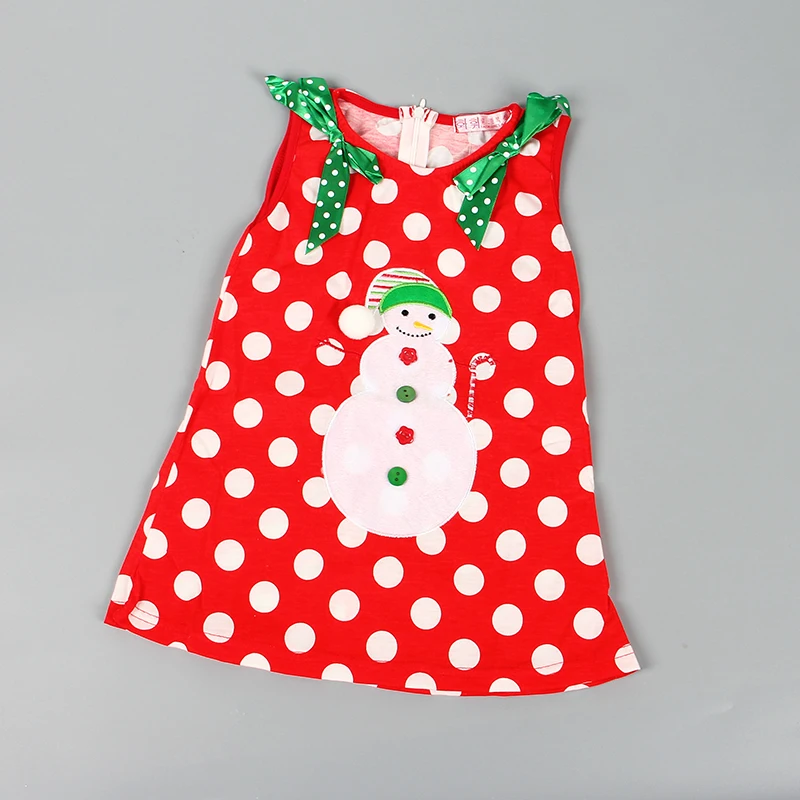 Новинка 2019 года рождественское платье в горошек для маленьких девочек Детские