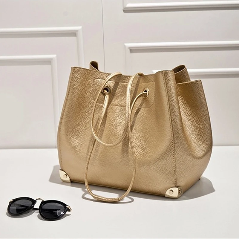 Модная обувь из искусственной кожи Большой Сумки на плечо 2017 бренд Для женщин