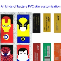 customized products 18650 battery pvc heat shrinkable sleeve battery skin shrink insulation film
