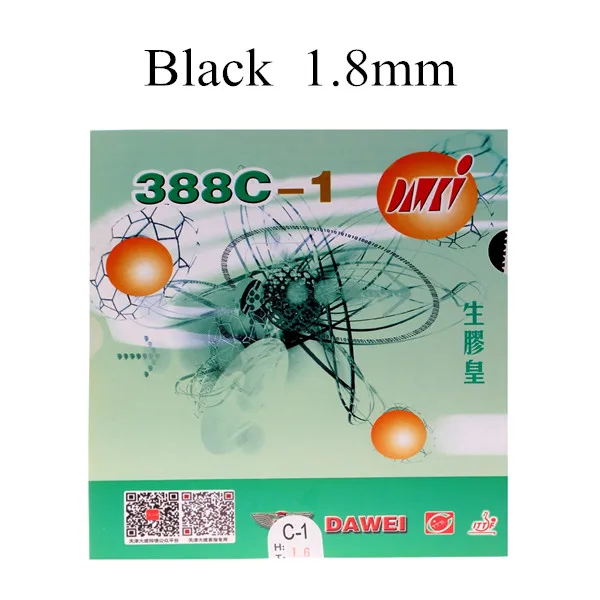 Dawei 388C-1 388c-1 Средний Pips-Out Настольный теннис(PingPong) резиновый с губкой - Цвет: Black 1.8mm