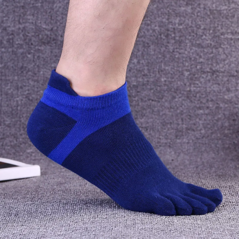 Fashion New Men's Cotton Five Toe Socks Ankle Spring Summer Autumn 6 Colors Breathable Finger Antibacterial Deodorant Toes Sock | Мужская - Фото №1