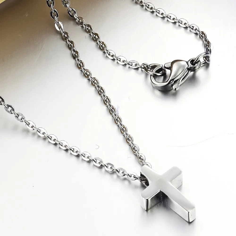 Женская цепочка из нержавеющей стали с кулоном в виде креста|cross pendant necklace|fashion
