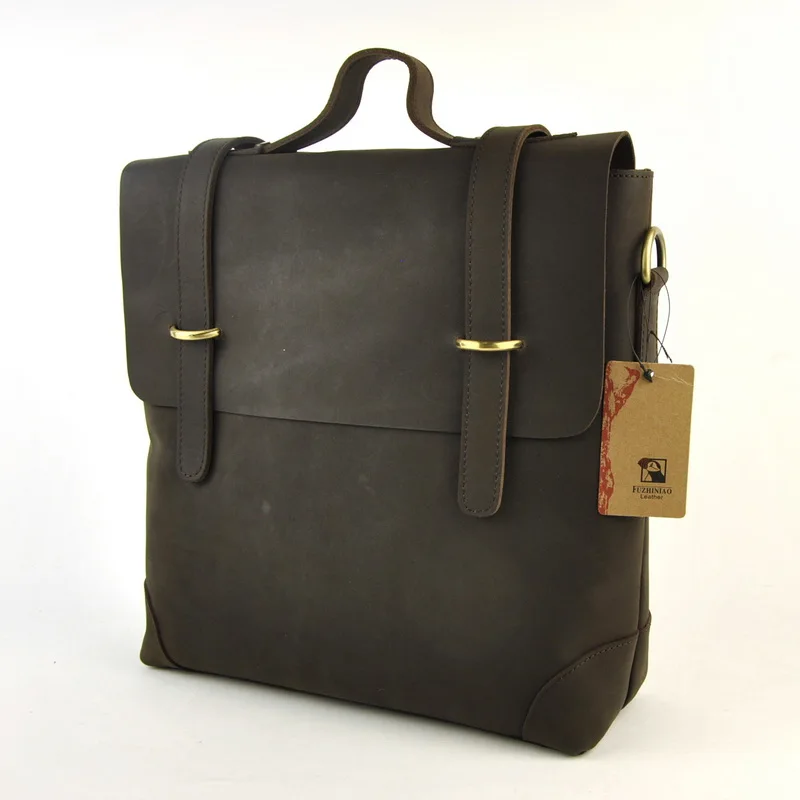 Мужская винтажная сумка через плечо из натуральной кожи мессенджер в стиле ретро