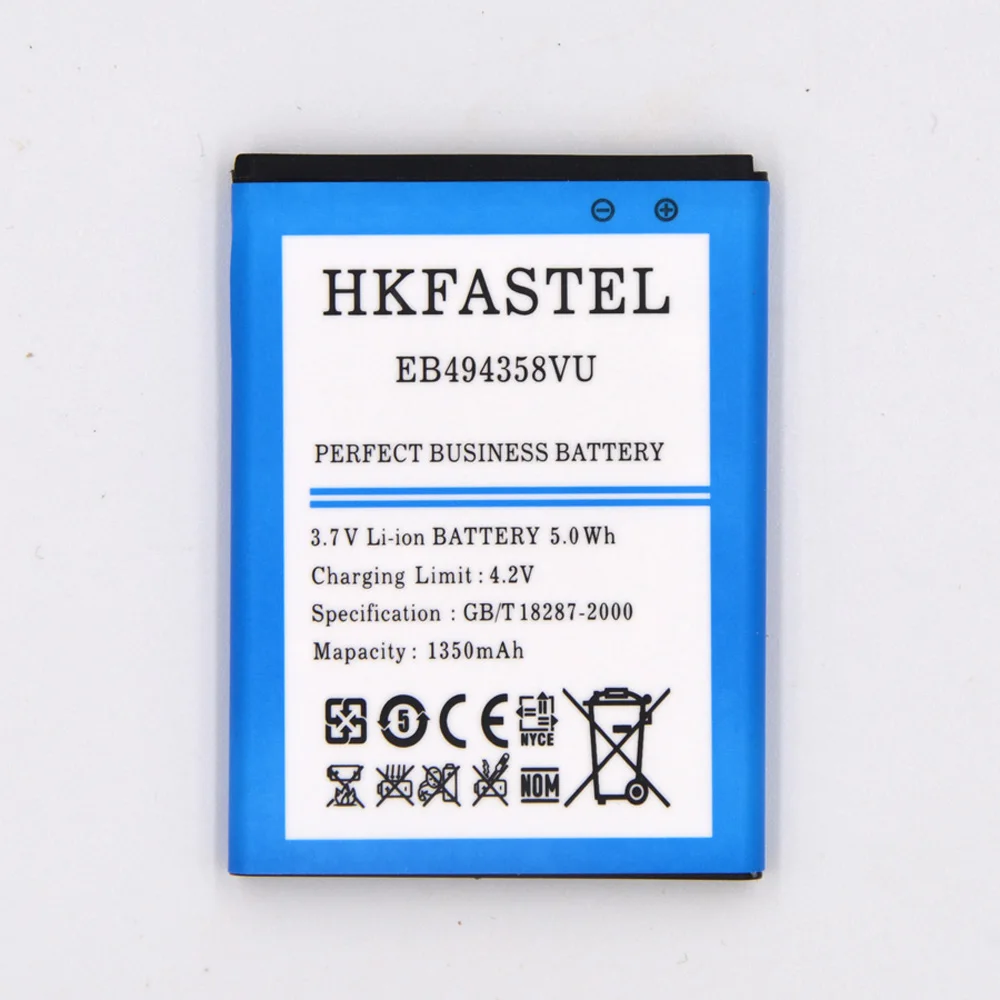 Новый EB494358VU литий ионный аккумулятор мобильного телефона для samsung Galaxy Ace S5830/S5830I/Pro