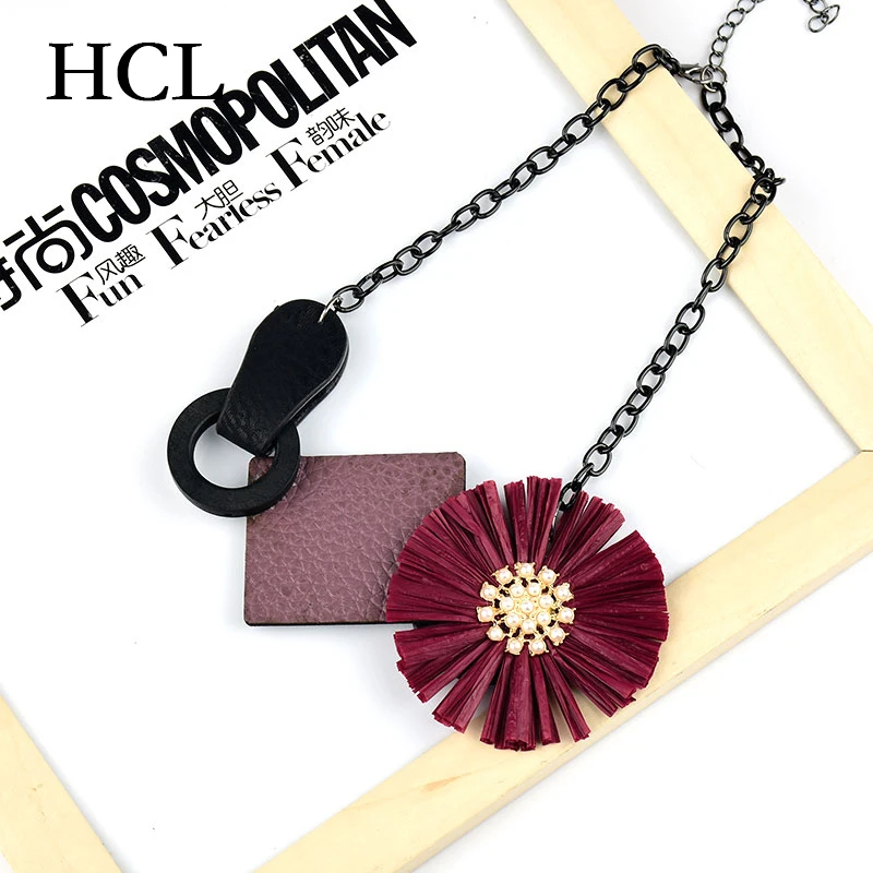 Женское Ожерелье с большим цветком модное ожерелье в богемном стиле 2018 |