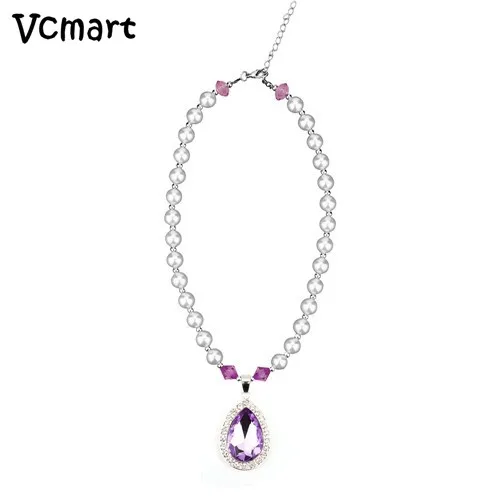 Vcmart Purple Amulet Teardrop Women Choker Necklace Kids Princess Sofia the First Chunky Bubblegum Best Gift | Украшения и
