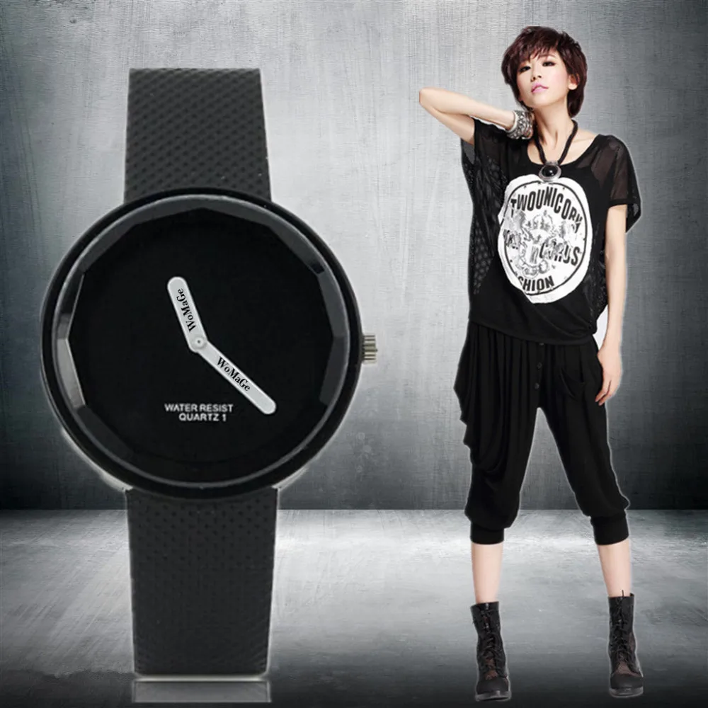 Модные часы женские кожаный ремешок розовые черные montre femme reloj mujer Саат | Наручные