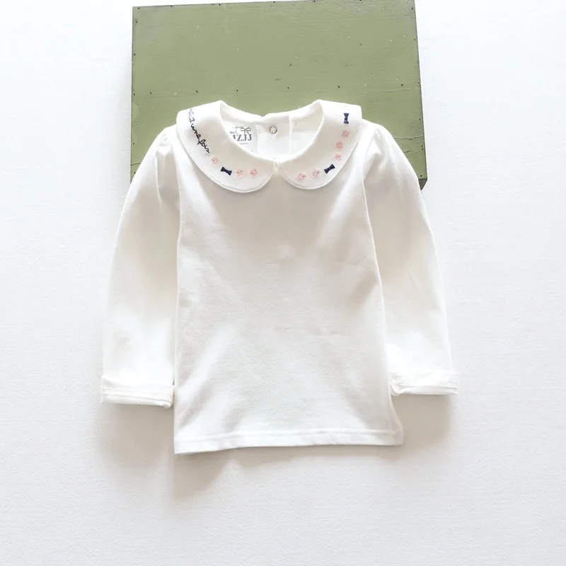 

Children's clothes 2019 new arrival Spring 100% pure cotton children's render shirt baby girls long sleeve tops for 2-8y
