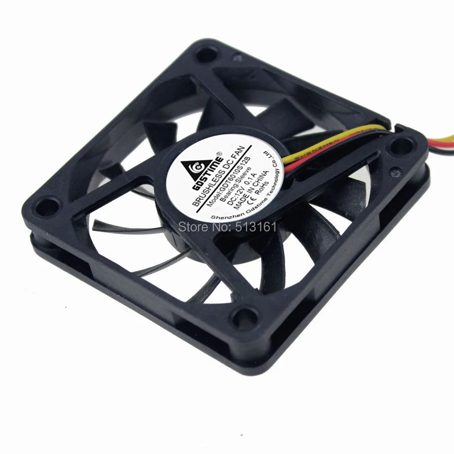 Gdstime 3Pin DC 12 В 60x60x10 мм 60 6 см Case охлаждения Cooler поклонников|Кулеры и системы