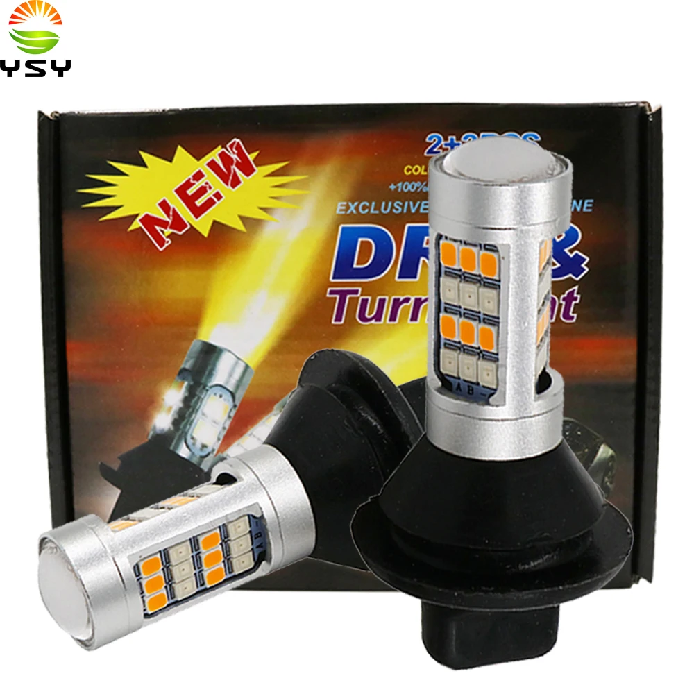 2x T20 7440 50 Вт 2835 42SMD безошибочные светодиодсветодиодный дневные ходовые огни Canbus и