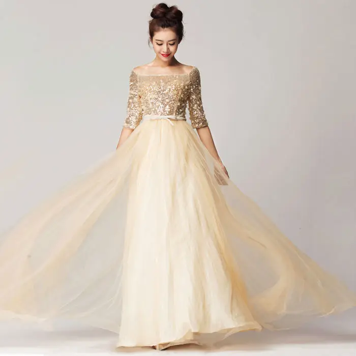 Вечернее платье с блестками в Саудовской Аравии для выпускного вечера vestidos de noche