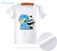 kid cute panda birthday number bow 1 9 t shirt children short sleeve clothing funny cartoon party top animal tshirtooo3085