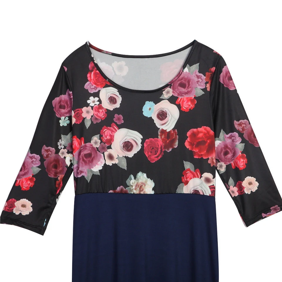 Одинаковые платья для мамы и дочки одежда длинное платье с принтом детей