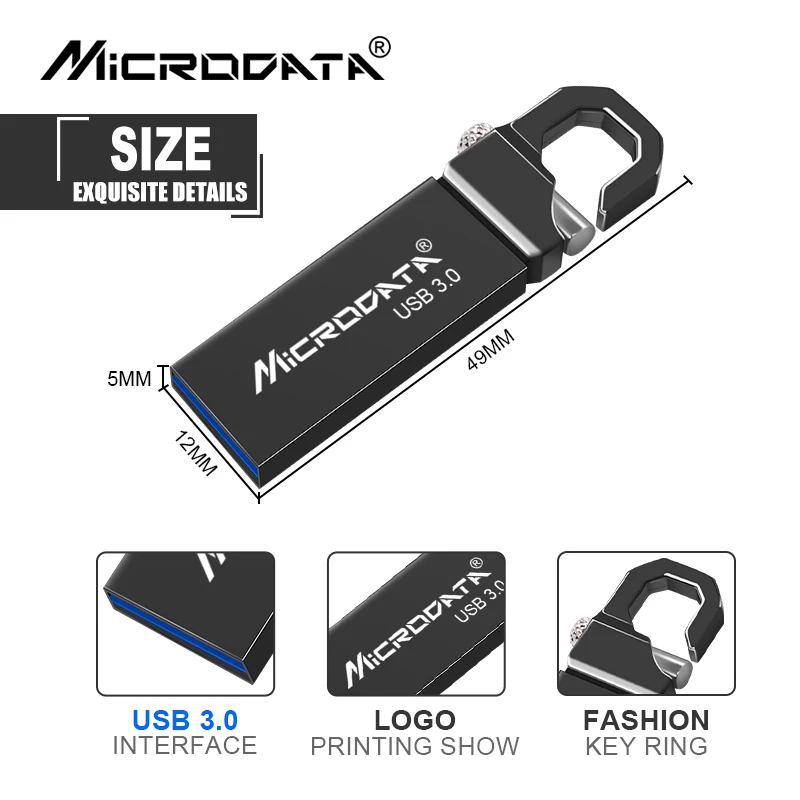 Высокая Скорость USB 3 0 Металлический флеш-накопитель 16 ГБ 32 64 128 флэш-накопитель