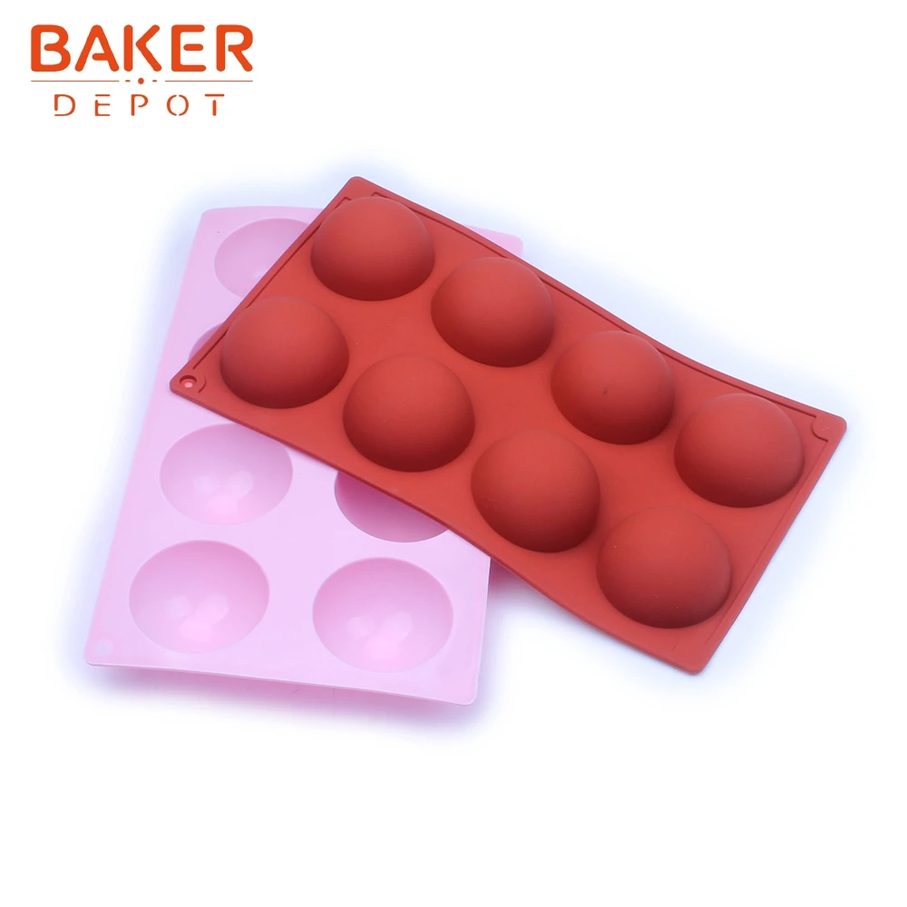 BAKER DEPOT силиконовая форма для торта 8 полости ручной работы мыло инструмент желе пудинг Кондитерская выпечка Форма круглый торт украшения формы