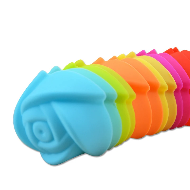 12pcs/lot cupcake 6 colors Flower shape Silicon Muffin Cases Cake Liner Baking Mold Health and Safety SG0005 |